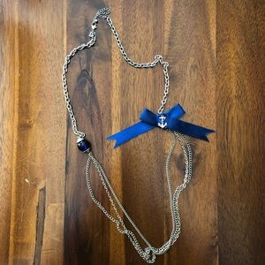 CLEARANCE Anchor and Bow Necklace